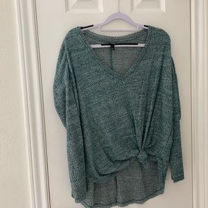 Target wild fable knotted waffle tee